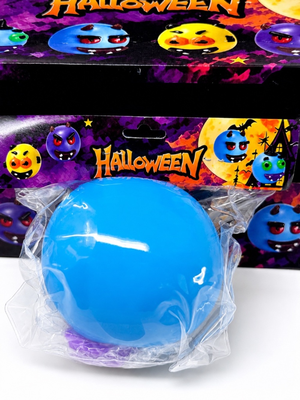NEW Halloween DIY Smusher Face Squishy Squeeze Toy Blue